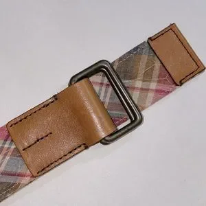 Brooks Brothers Women’s Plaid Leather Belt Brooks Brothers | Accessories | 424 Brooks Brothers Plaid  main image 3